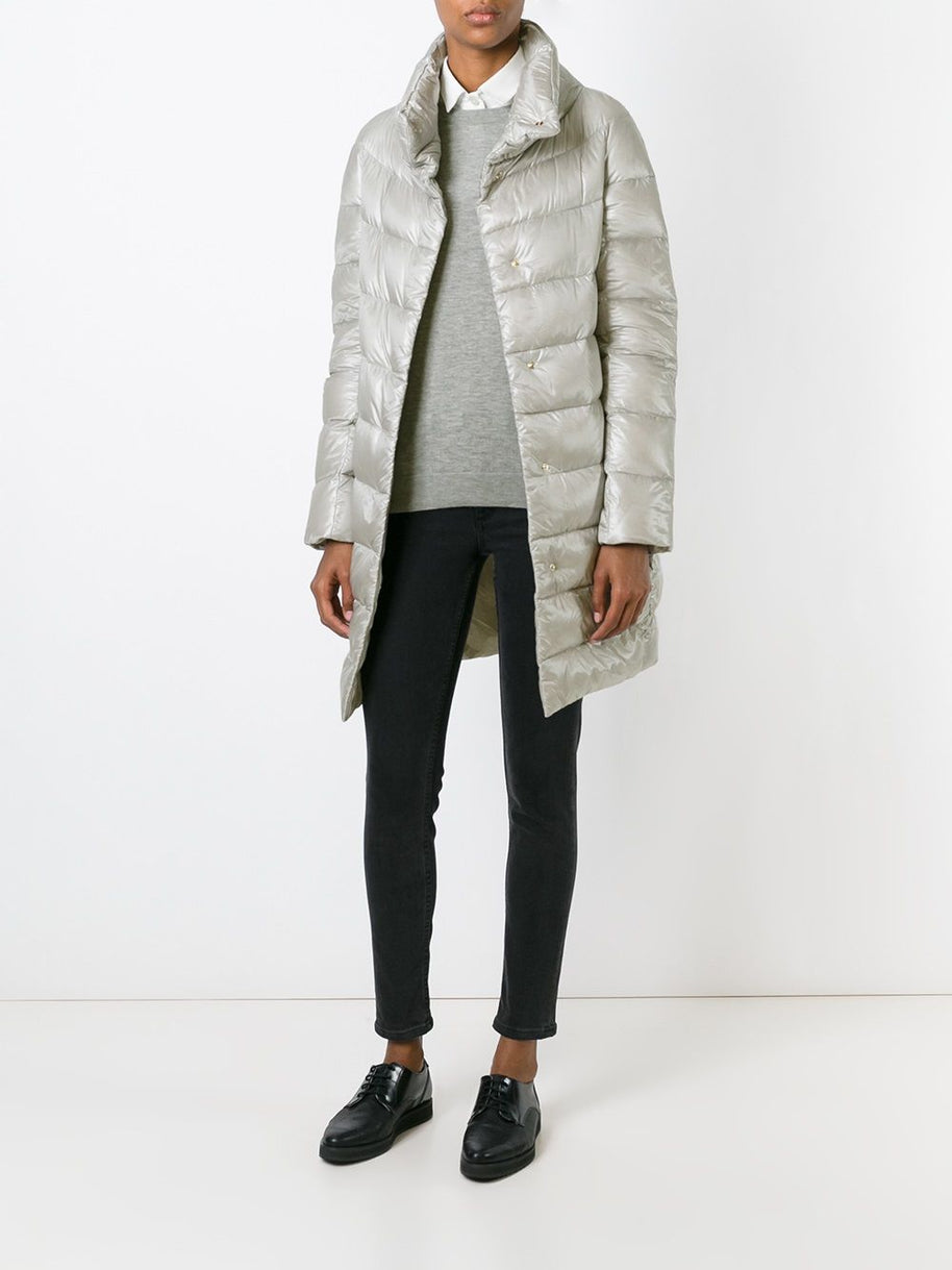 Herno Dora Long Down Jacket - Light Grey