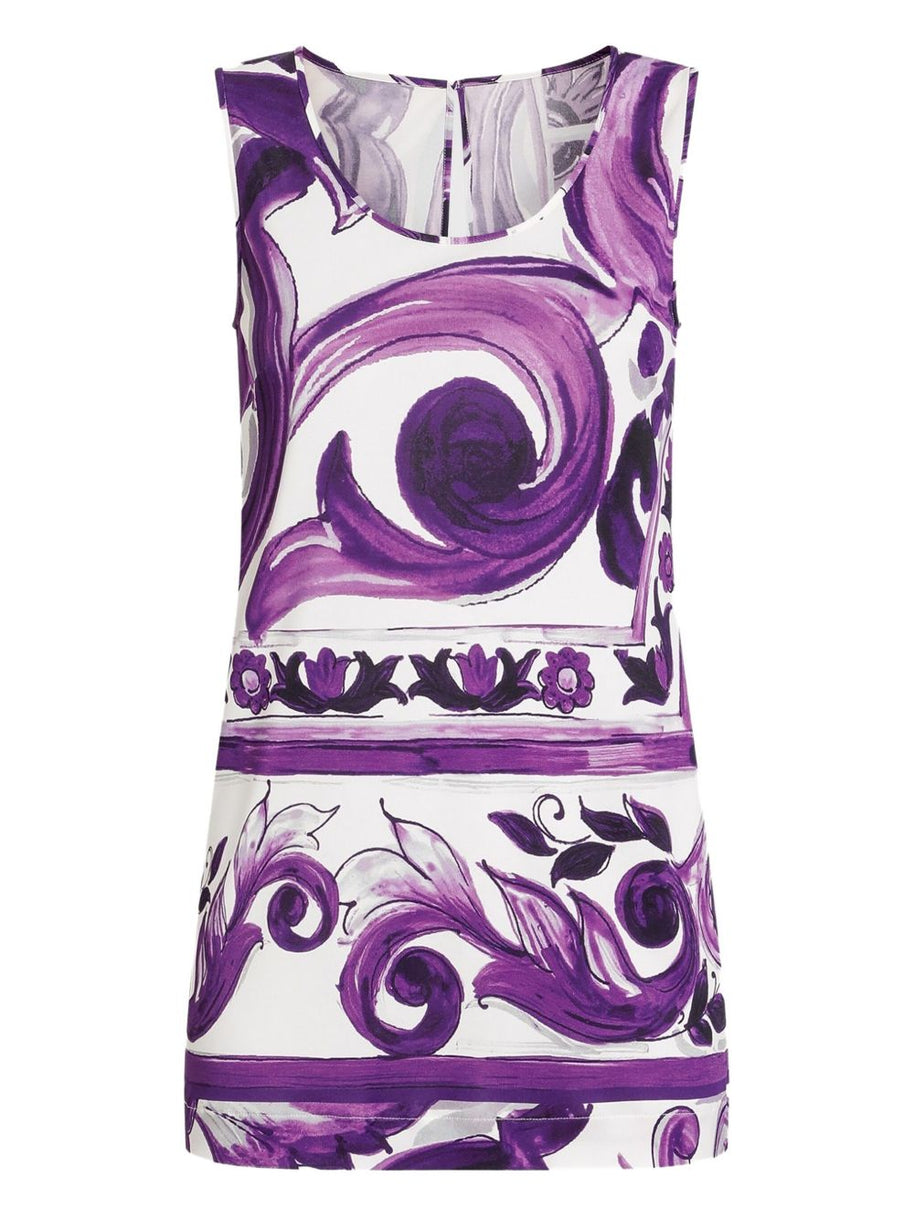 Dolce & Gabbana Maiolica Print Tank Top