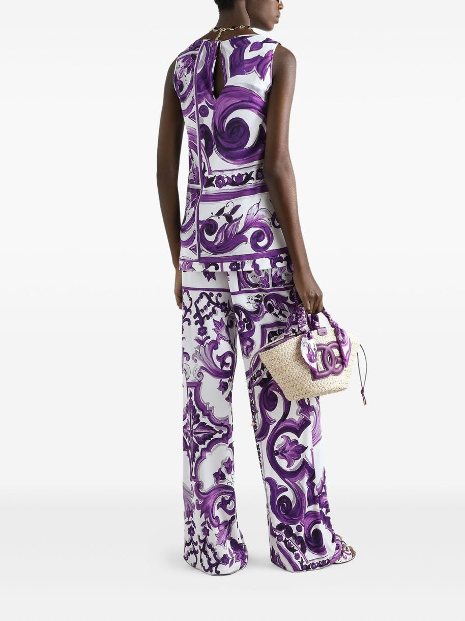 Dolce & Gabbana Maiolica Print Tank Top