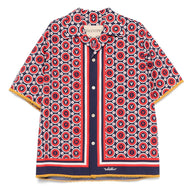 Valentino Bulles Royales Cotton Bowling Shirt - Blue
