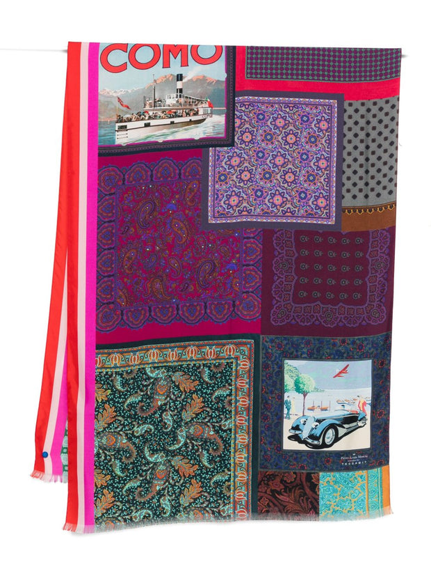 Pierre Louis Mascia Silk Printed Scarf - Purple