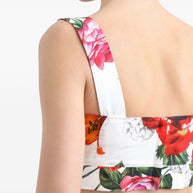 Dolce & Gabbana Flower Print Cotton Top - White