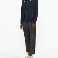 Brunello Cucinelli Cotton And Silk Hoodie - Blue