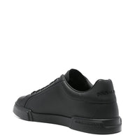 Dolce & Gabbana Portofino Leather Sneakers - Black
