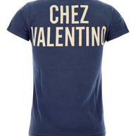 Valentino Printed Cotton T-shirt - Blue