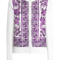 Dolce & Gabbana Maiolica Print Silk Cardigan