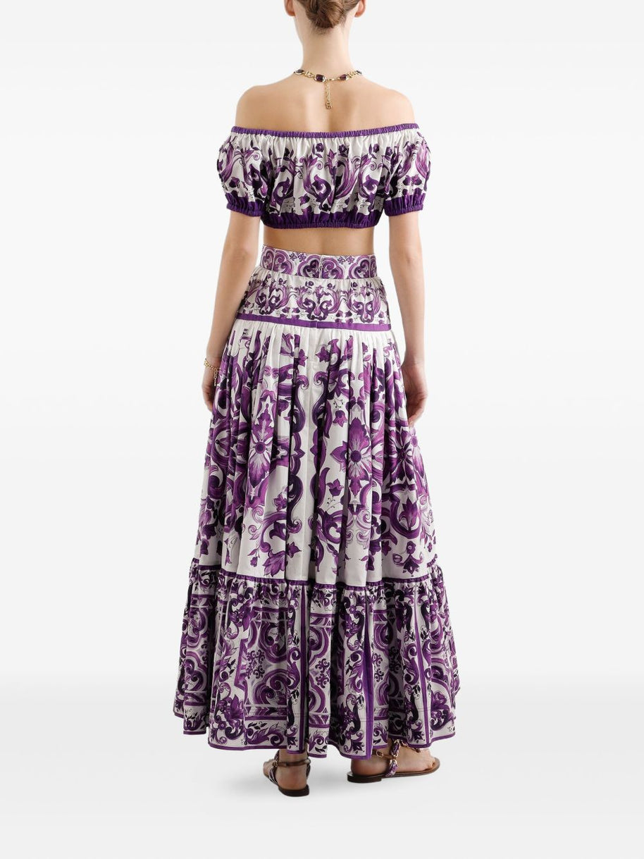 Dolce & Gabbana Maiolica Print Cotton Top