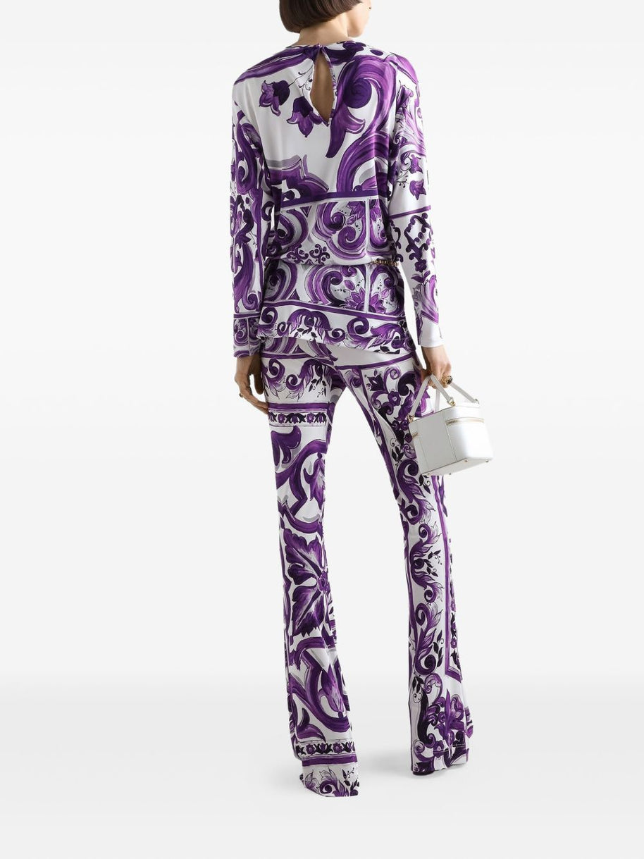Dolce & Gabbana Maiolica Print Trousers
