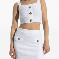 Balmain Tweed Top - White