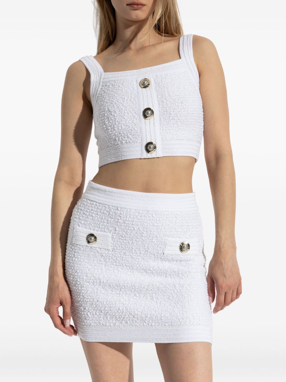 Balmain Tweed Top - White
