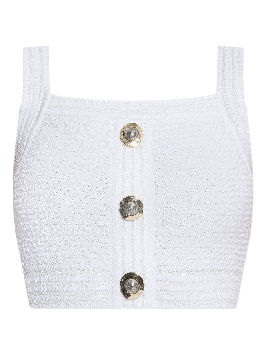 Balmain Tweed Top - White