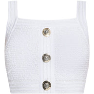 Balmain Tweed Top - White