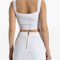 Balmain Tweed Top - White