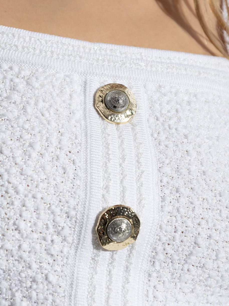 Balmain Tweed Top - White