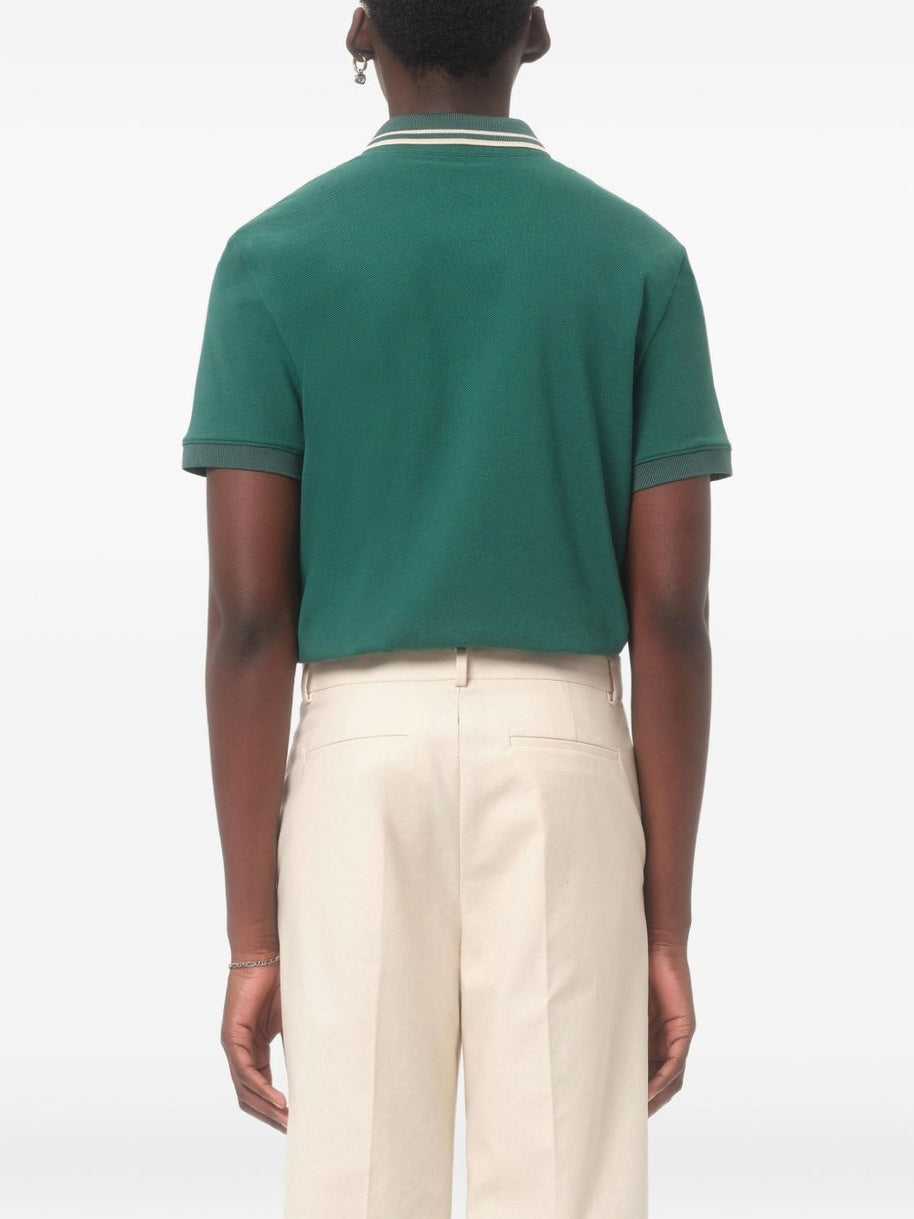 Valentino VLogo Signature Cotton Polo Shirt - Green