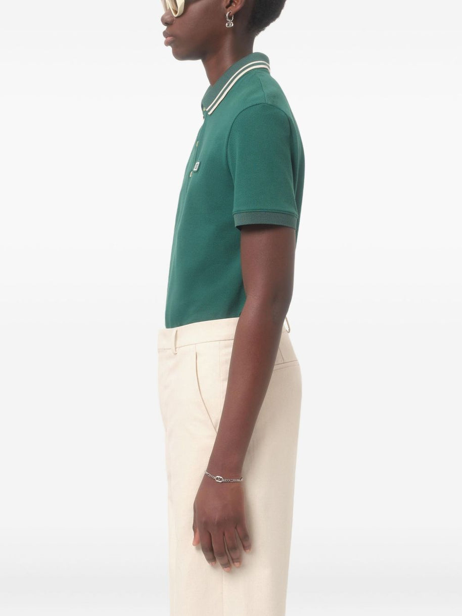 Valentino VLogo Signature Cotton Polo Shirt - Green