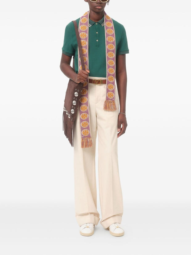 Valentino VLogo Signature Cotton Polo Shirt - Green