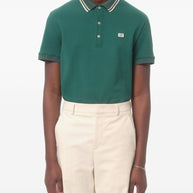 Valentino VLogo Signature Cotton Polo Shirt - Green