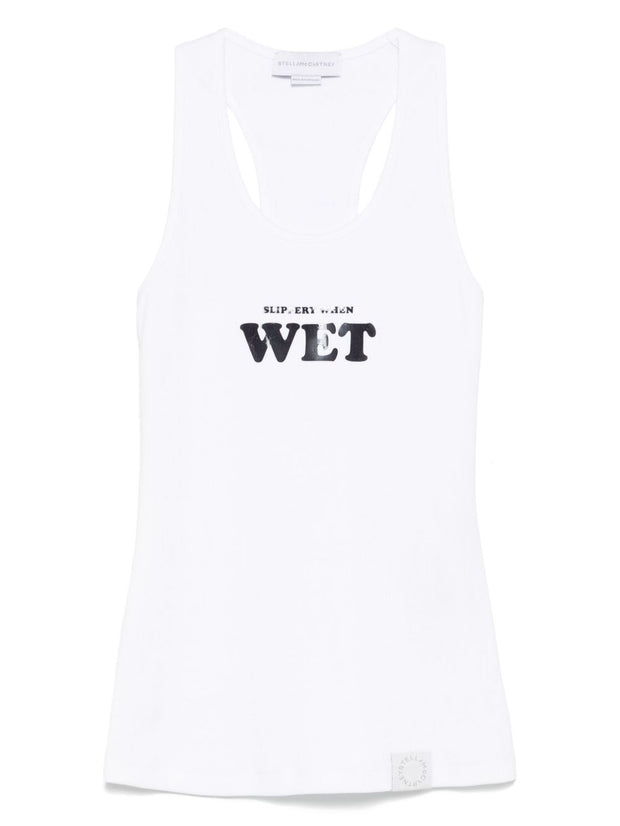 Stella McCartney  Slippery When Wet Tank Top  - White