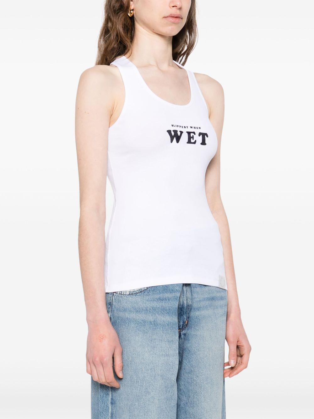 Stella McCartney  Slippery When Wet Tank Top  - White