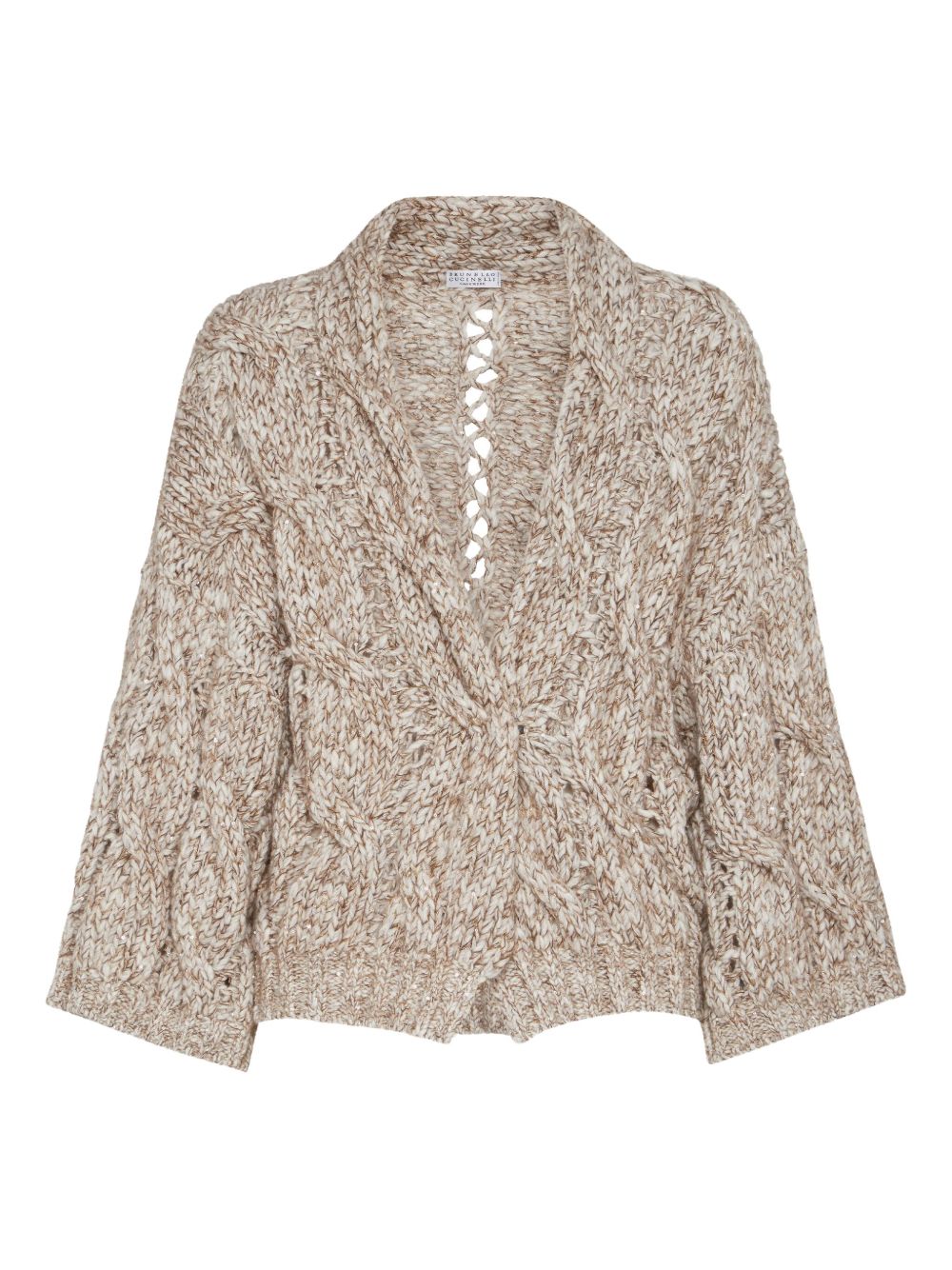 Brunello Cucinelli Wool And Cashmere Cardigan - Beige