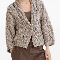 Brunello Cucinelli Wool And Cashmere Cardigan - Beige