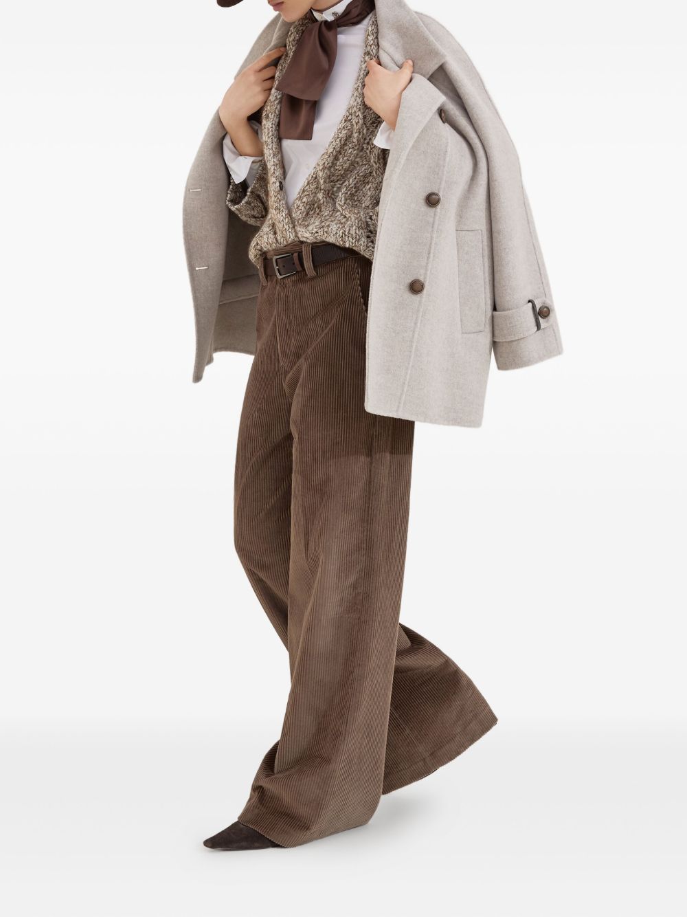 Brunello Cucinelli Wool And Cashmere Cardigan - Beige