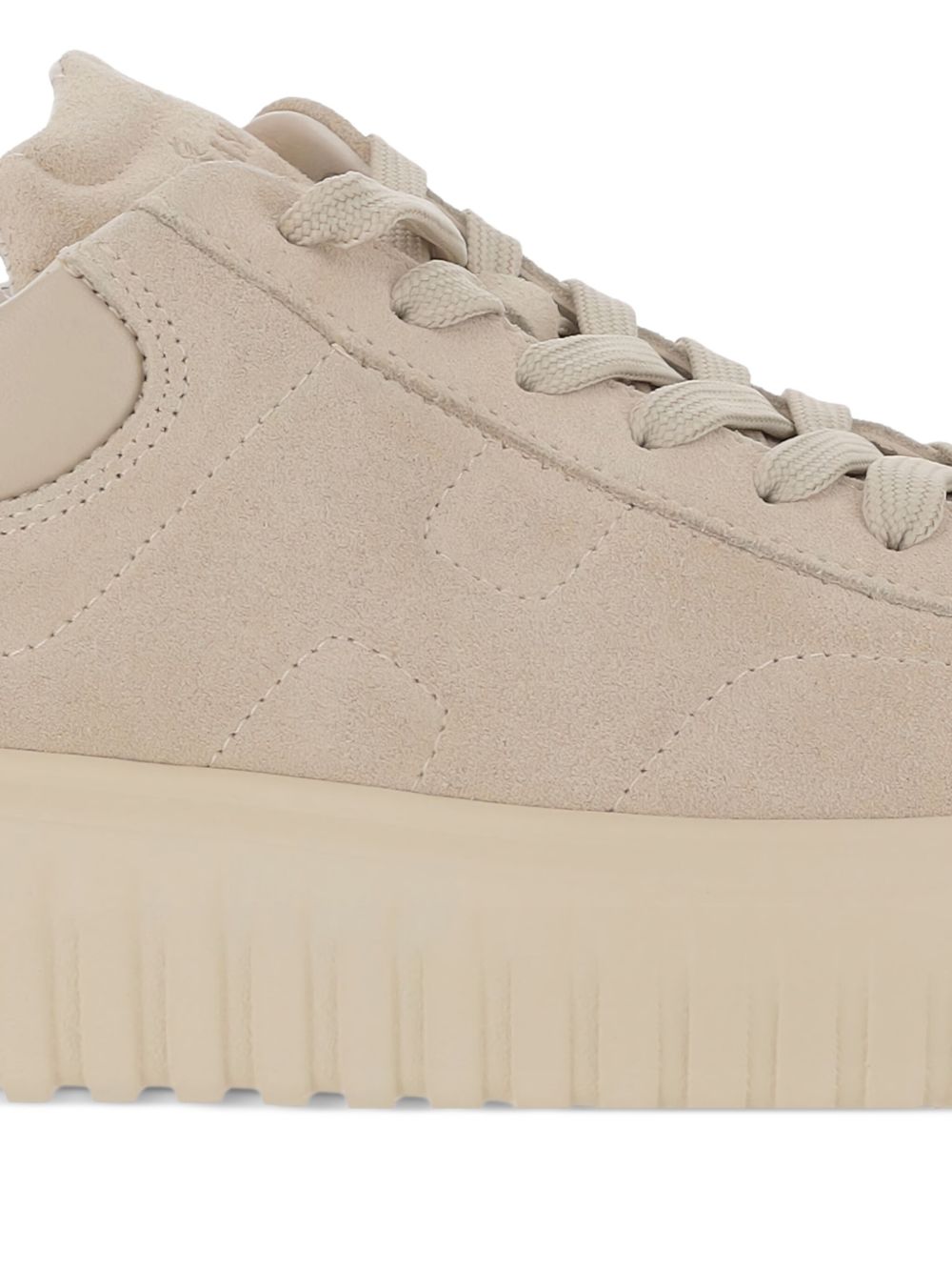 HOGAN PRE H-Stripes Leather Sneakers - Beige