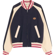 Valentino Wool And Cotton Bomber Jacket With Vlogo And Le Chat De La Maison Patch