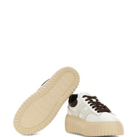 HOGAN PRE H-Stripes Leather Sneakers - Brown