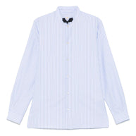 Valentino Striped Cotton Shirt - Clear Blue