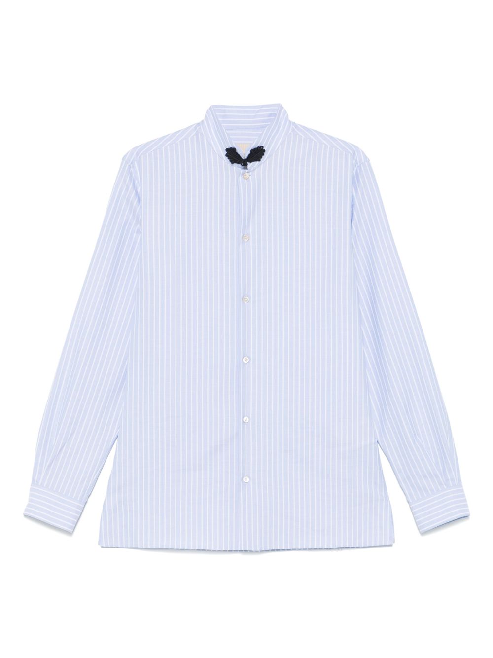 Valentino Striped Cotton Shirt - Clear Blue