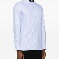 Valentino Striped Cotton Shirt - Clear Blue