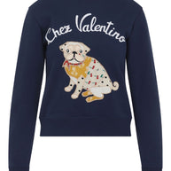 Valentino Chez Valentino Cotton Sweatshirt - Blue