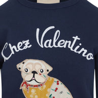 Valentino Chez Valentino Cotton Sweatshirt - Blue