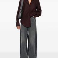 Stella McCartney Cotton Blend Wide-leg Jeans Black