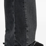Stella McCartney Cotton Blend Wide-leg Jeans Black