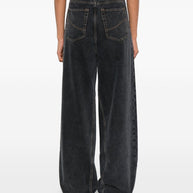 Stella McCartney Cotton Blend Wide-leg Jeans Black