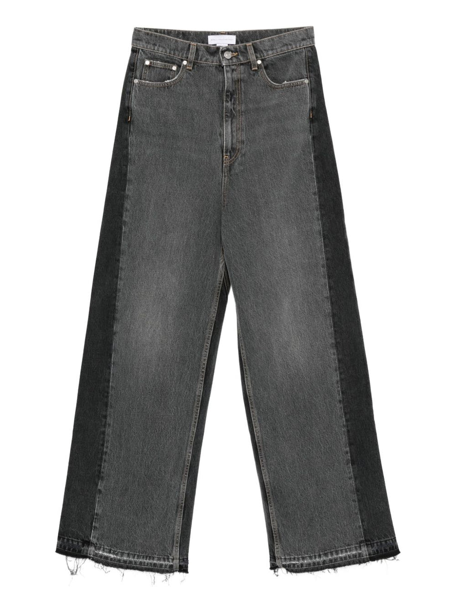 Stella McCartney Cotton Blend Wide-leg Jeans Black