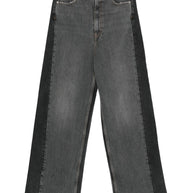Stella McCartney Cotton Blend Wide-leg Jeans Black