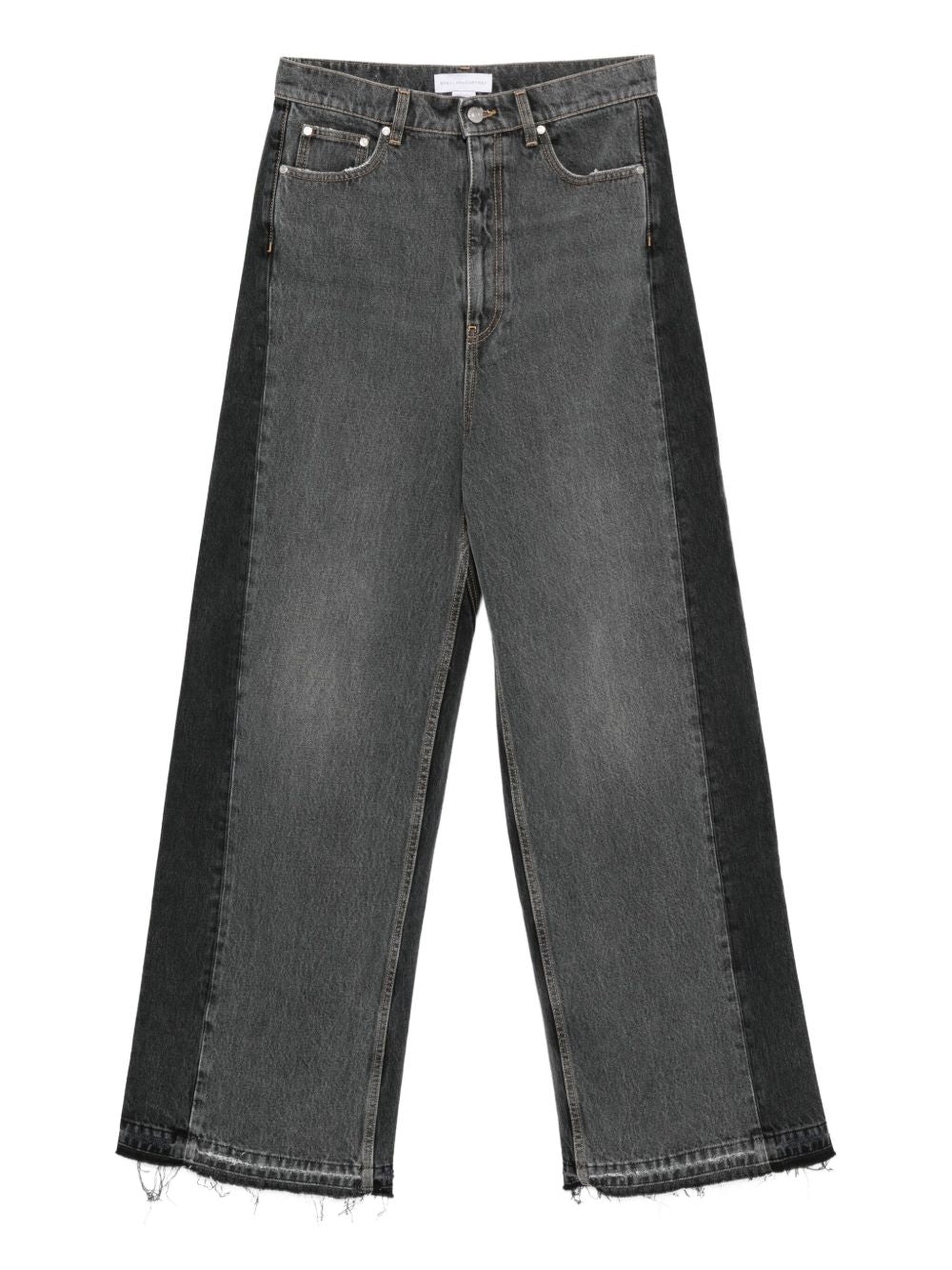 Stella McCartney Cotton Blend Wide-leg Jeans Black