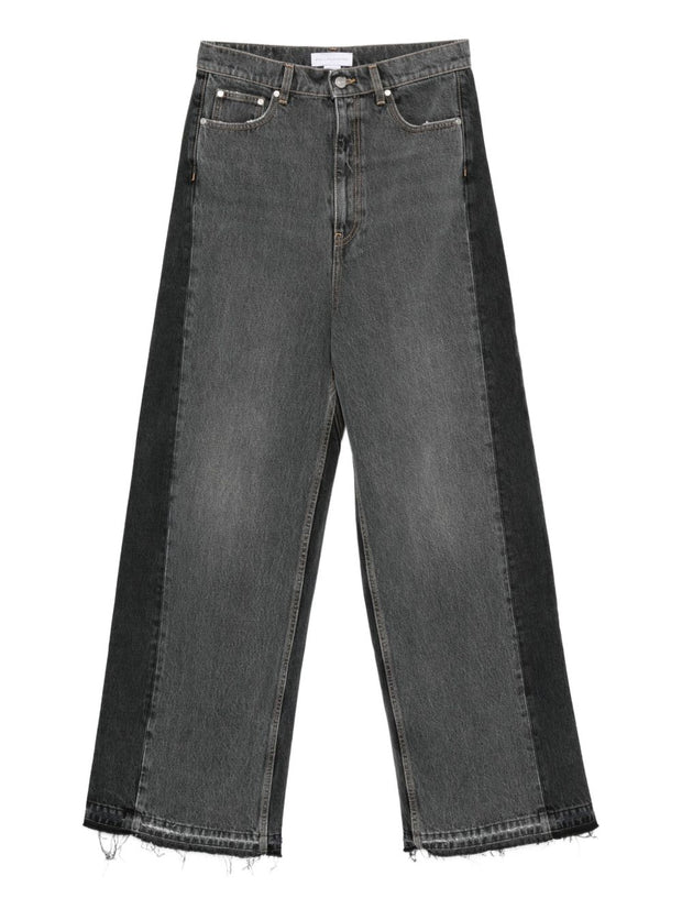 Stella McCartney Cotton Blend Wide-leg Jeans Black