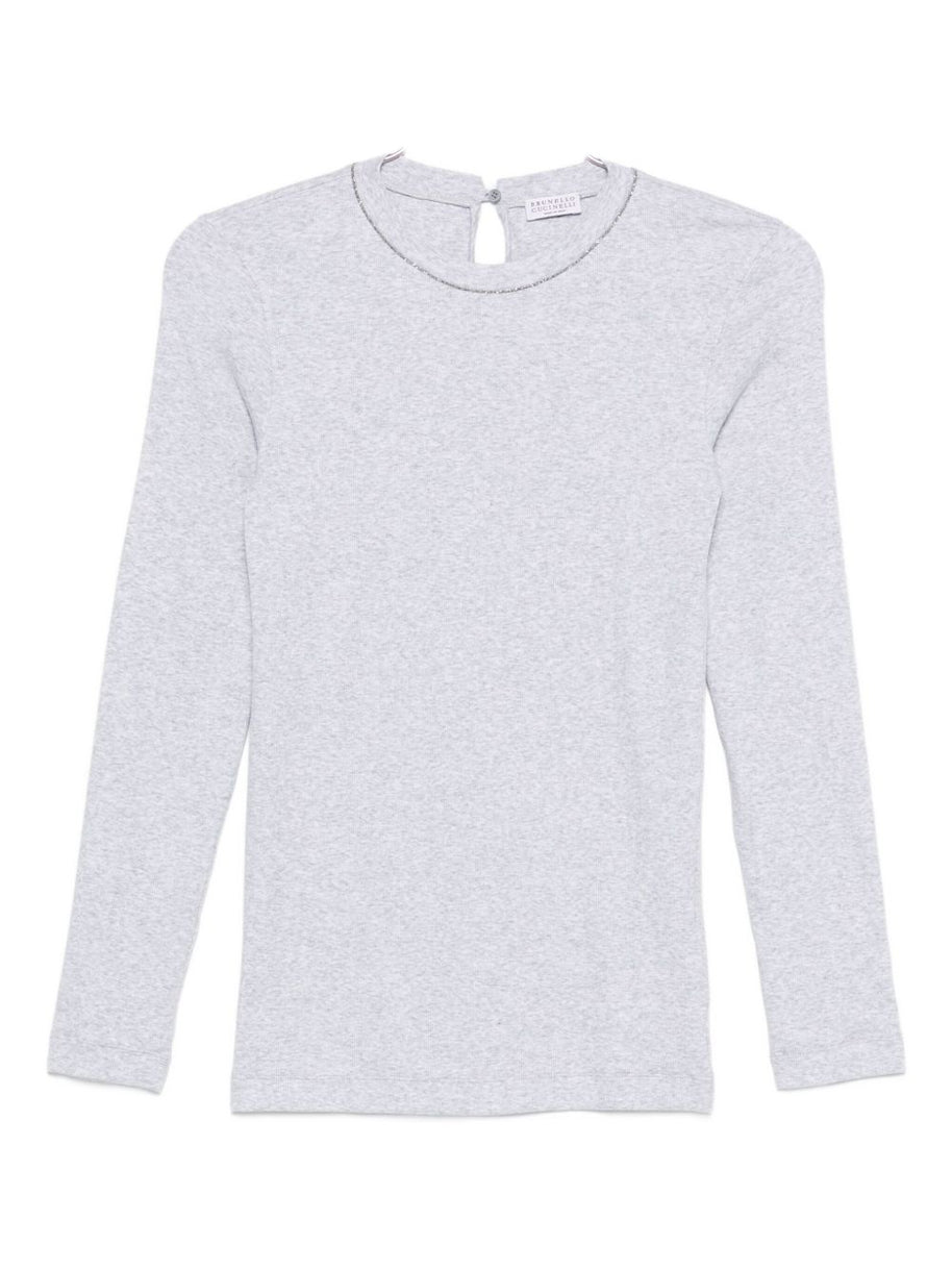 Brunello Cucinelli Cotton Crewneck Sweater - Grey