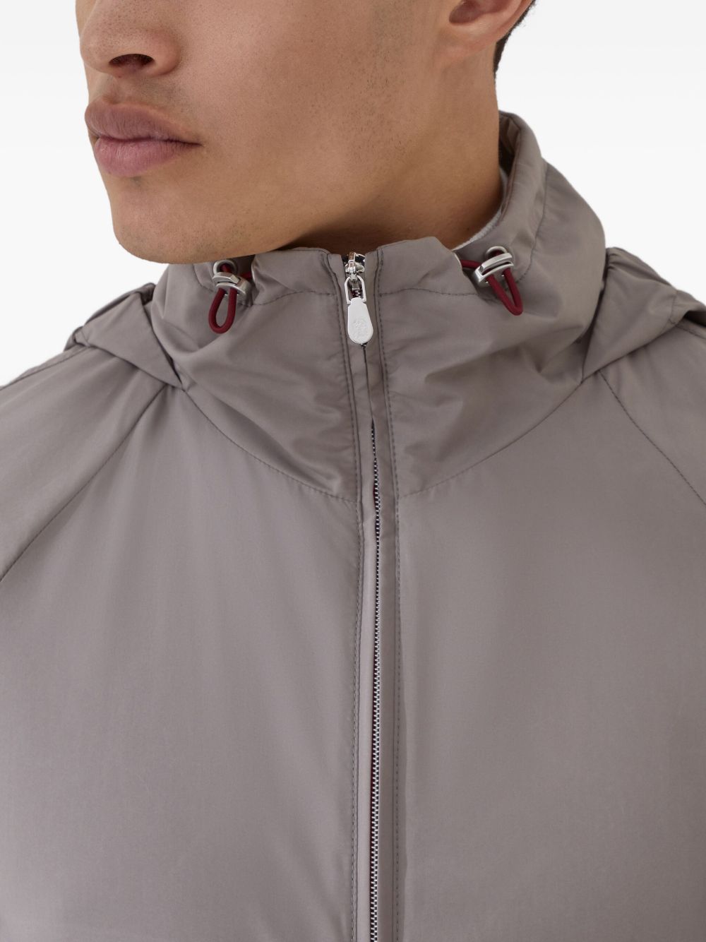 Brunello Cucinelli Unlined Outerwear In Lightweight Techno Fabric With Hood