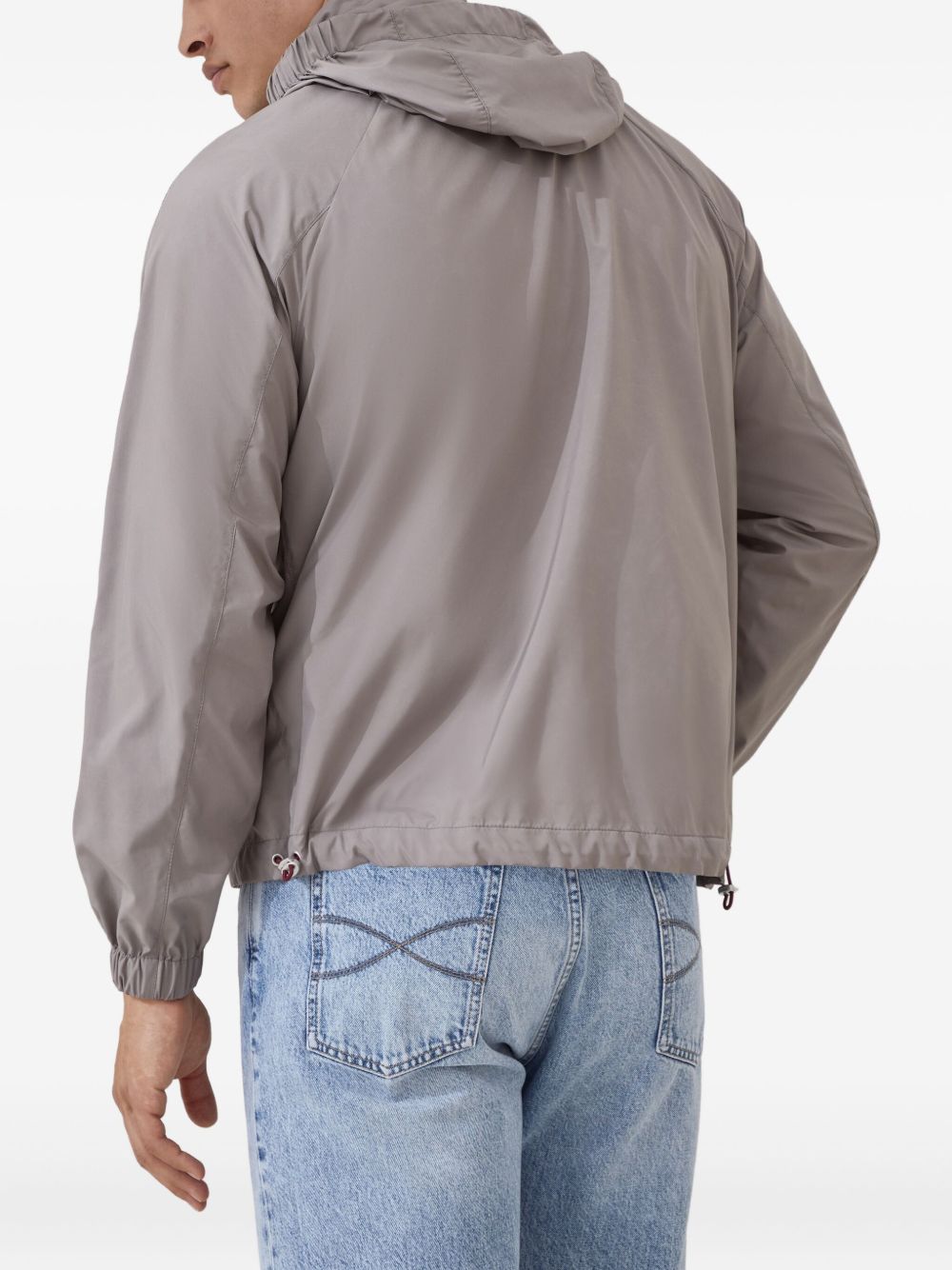 Brunello Cucinelli Unlined Outerwear In Lightweight Techno Fabric With Hood