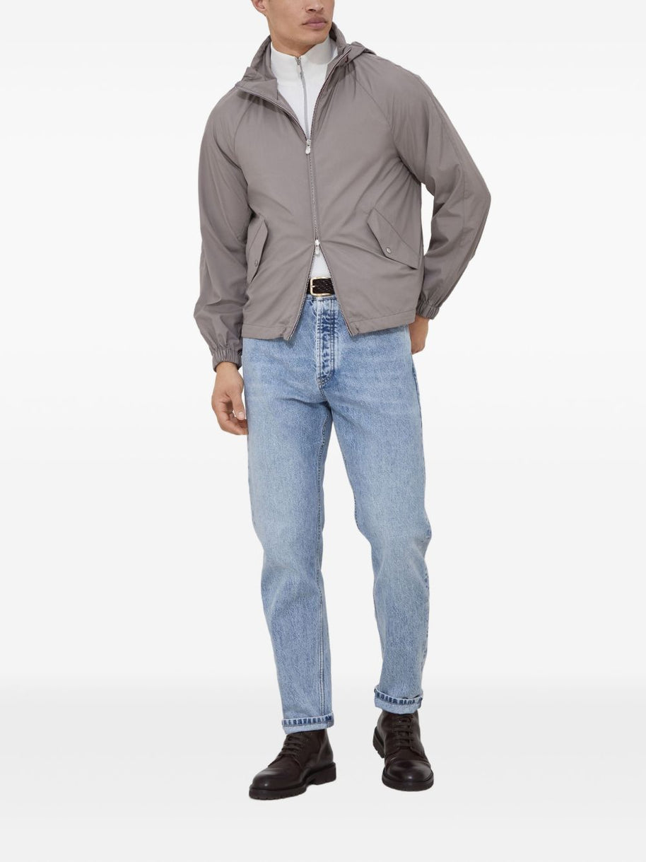 Brunello Cucinelli Water Resistant Blouson Jacket - Dove Grey