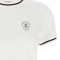 Brunello Cucinelli Logo Cotton T-shirt - White
