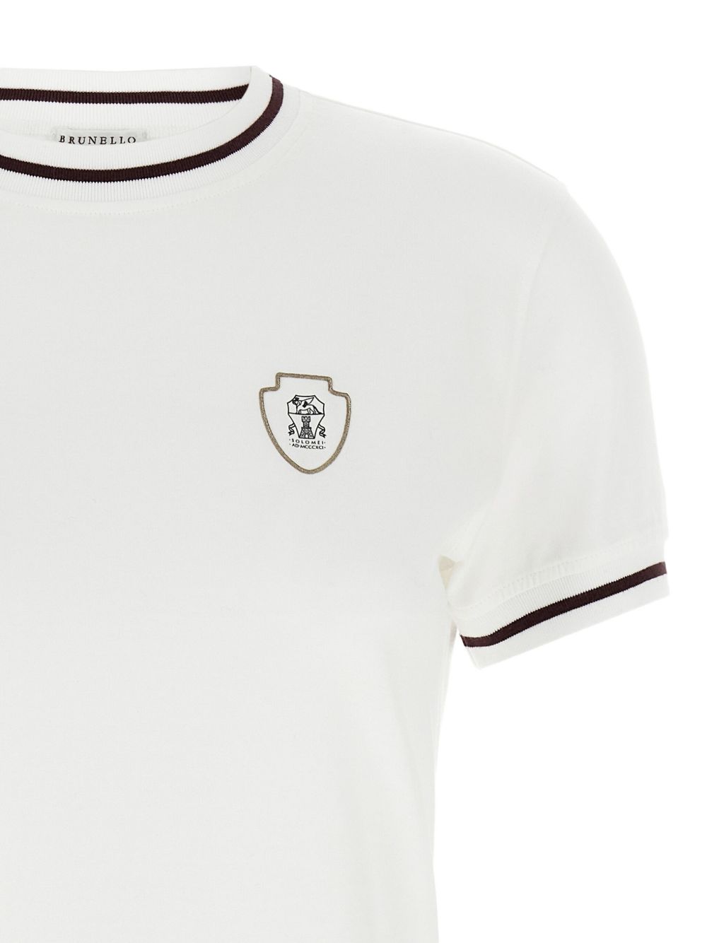 Brunello Cucinelli Logo Cotton T-shirt - White