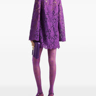 Dolce & Gabbana Lace Mini Dress - Purple