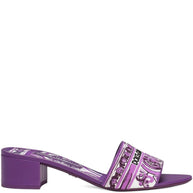 Dolce & Gabbana Maiolica Print Sandals Purple